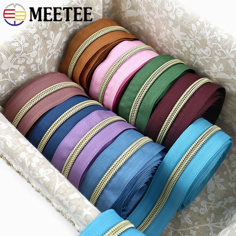 

5/10/20M Meetee 5# Nylon Zippers Backpack Luggage Closure Zipper Crafts Coat Jacket Replace Zips Repair Kits Sewing Accessories