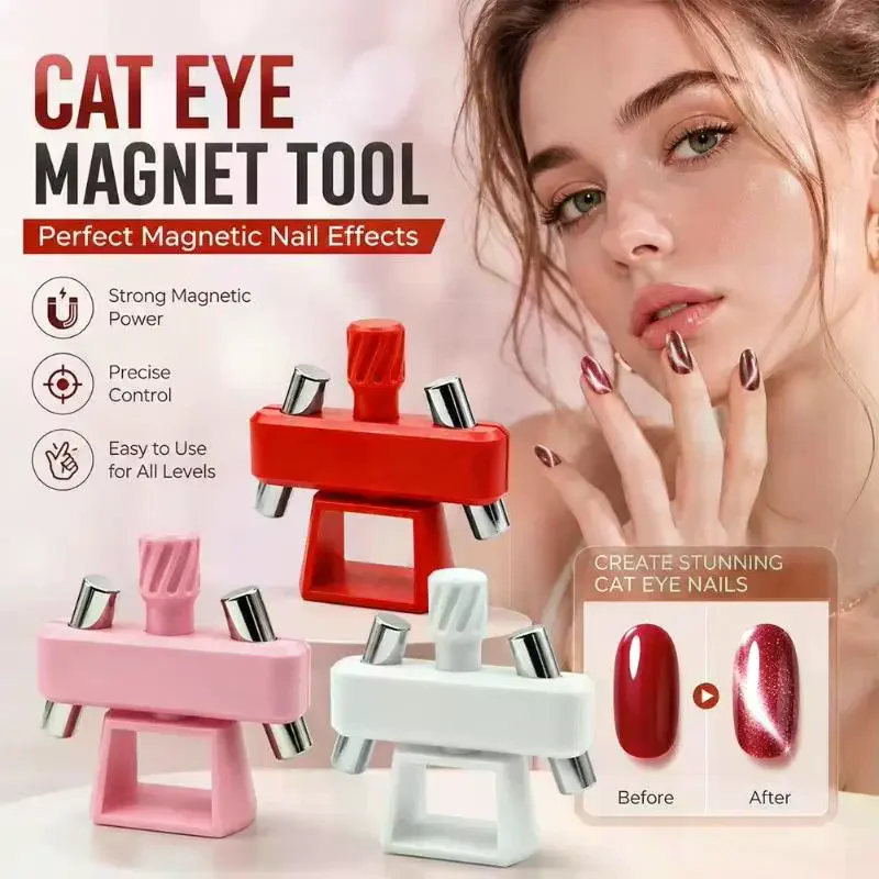 Cat Eye Nail Magnet Tool Adjustable Glass Bead Perfect Effect For Salon Home Use Beginner's Magic