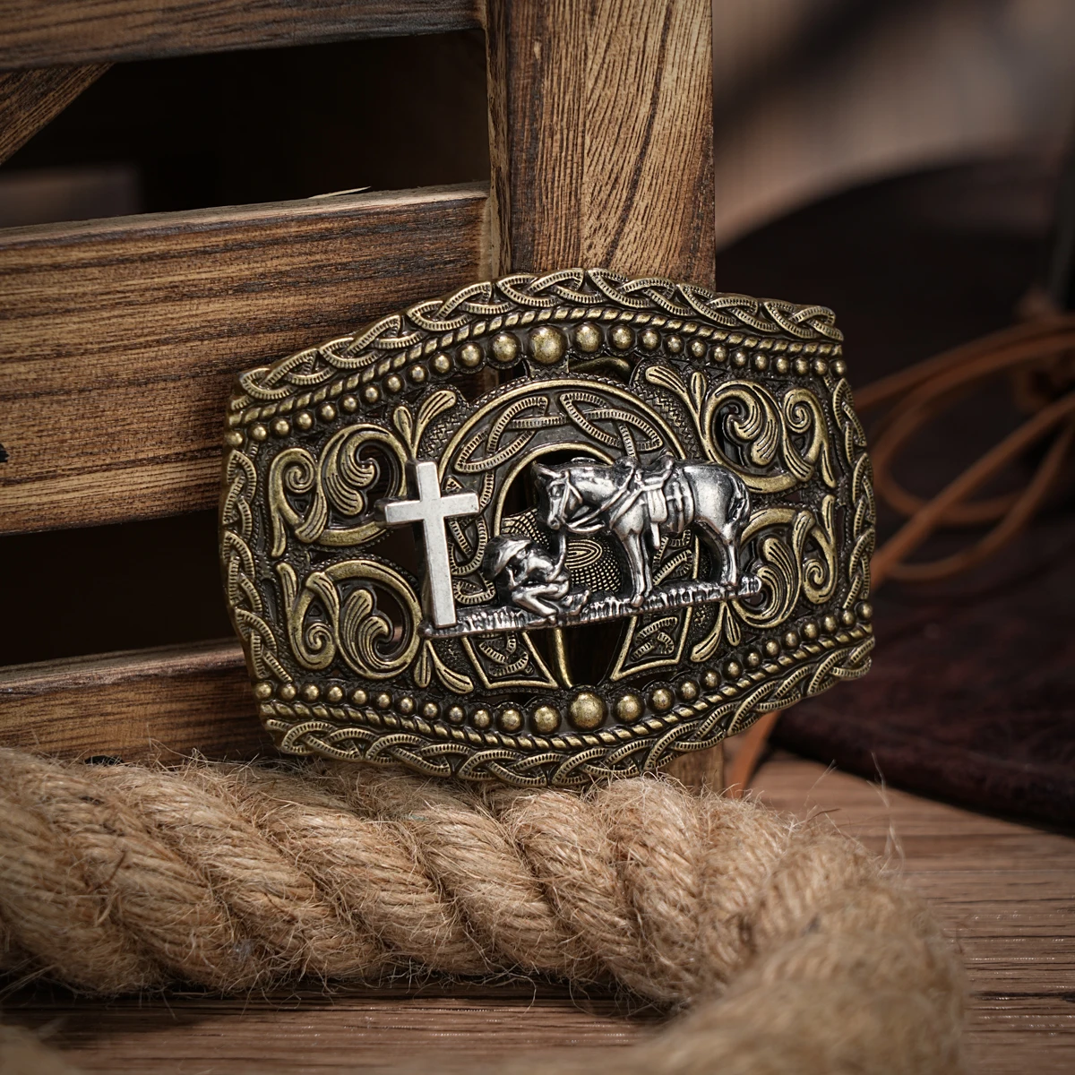 Western Belt Buckle Initial Vintage-Cowboy Rodeo Silver Large Skull Belt Buckle for Men Women