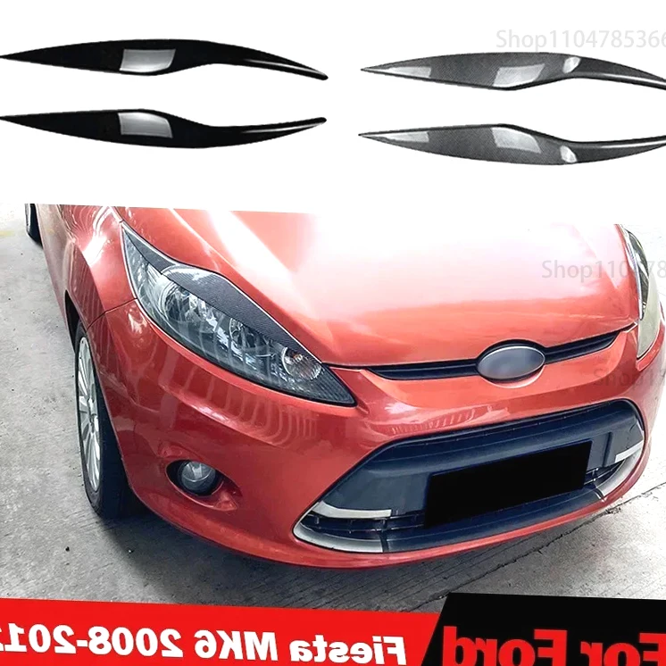 

For Ford Fiesta MK6 2008-2012, Bodykits Accessories Hoods Cover Lamp Trim Stickers Light Eyelids Strip Eyebrow Headlight Front