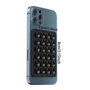 Ponsel Silikon Cangkir Hisap Pemegang Multifungsi Cangkir Hisap Dinding Berdiri Square Anti-Slip Satu Sisi Case Mount Kembali Stiker 12 tepi penjualan terbaik pro - №