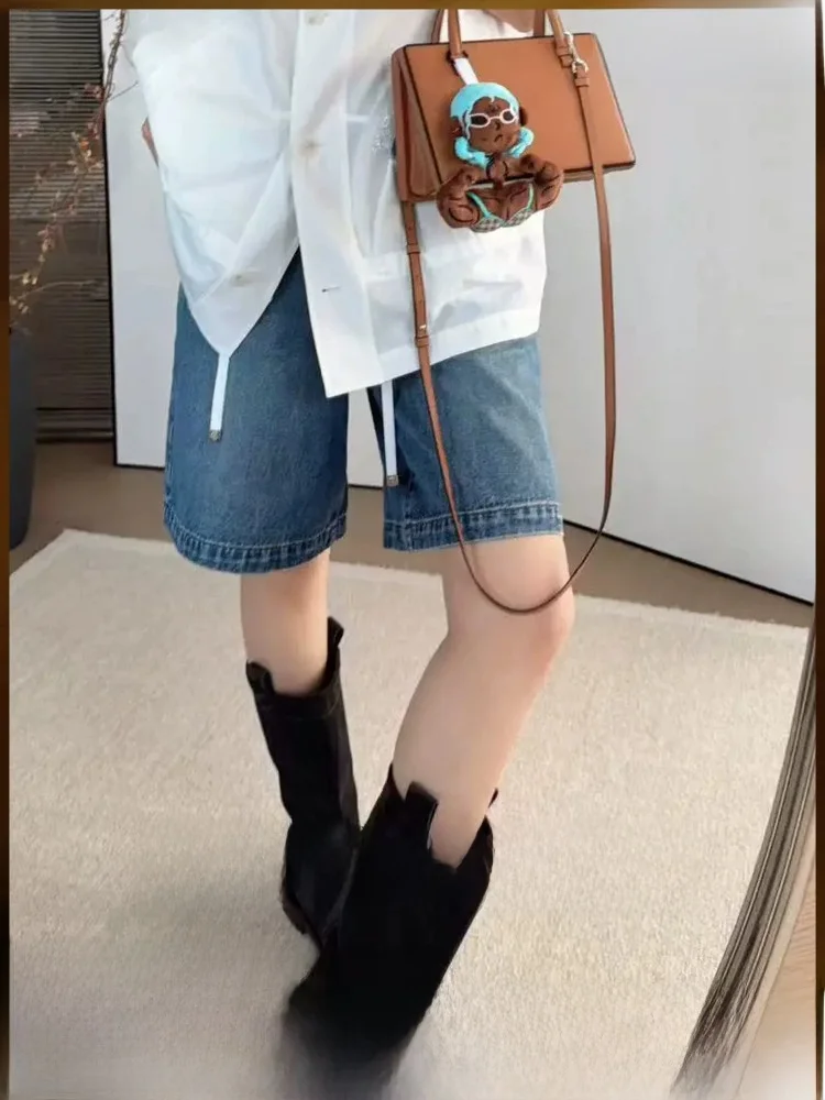 

Meiyang Boys Jeans mid Waist High Waist Stone Washed Casual Loose Fit Five Pocket Denim Pants Summer Collection Ladies Jeans