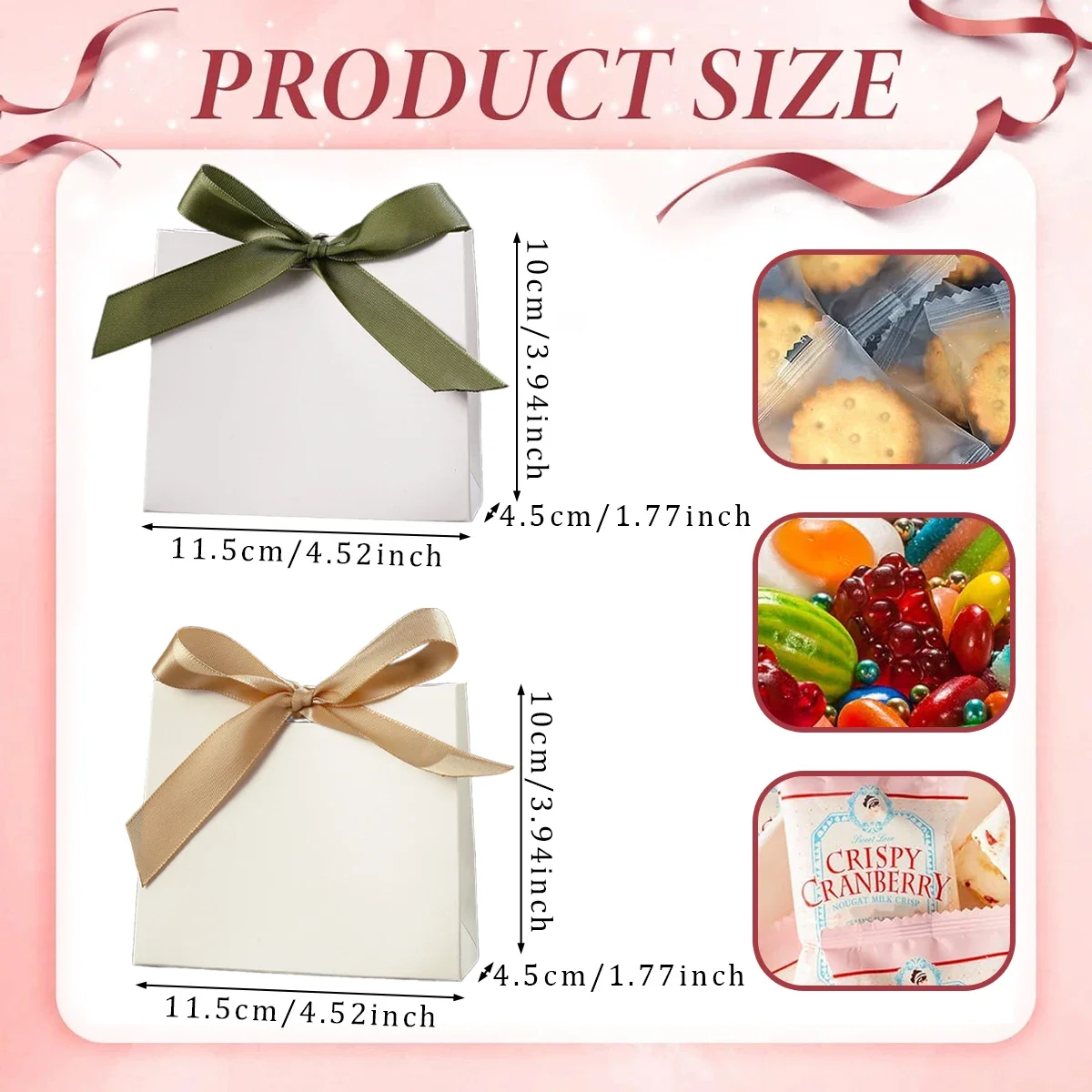 20pcs New different colored kraft paper bag bows holiday gift Bags party wedding souvenirs candy packaging handbags