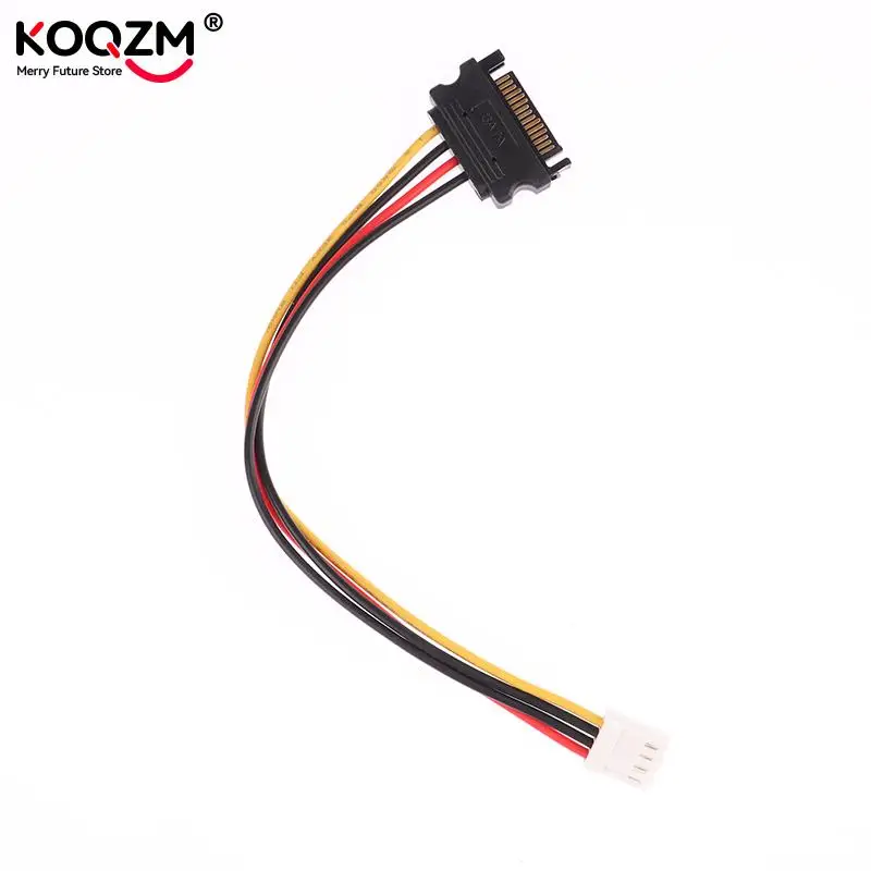 1pc SATA Adapter PC Computer Molex IDE 4 Pin to SATA Male Adapter Power Cable Cord 20cm SATA Cable 15Pin to 4Pin FDD Floppy