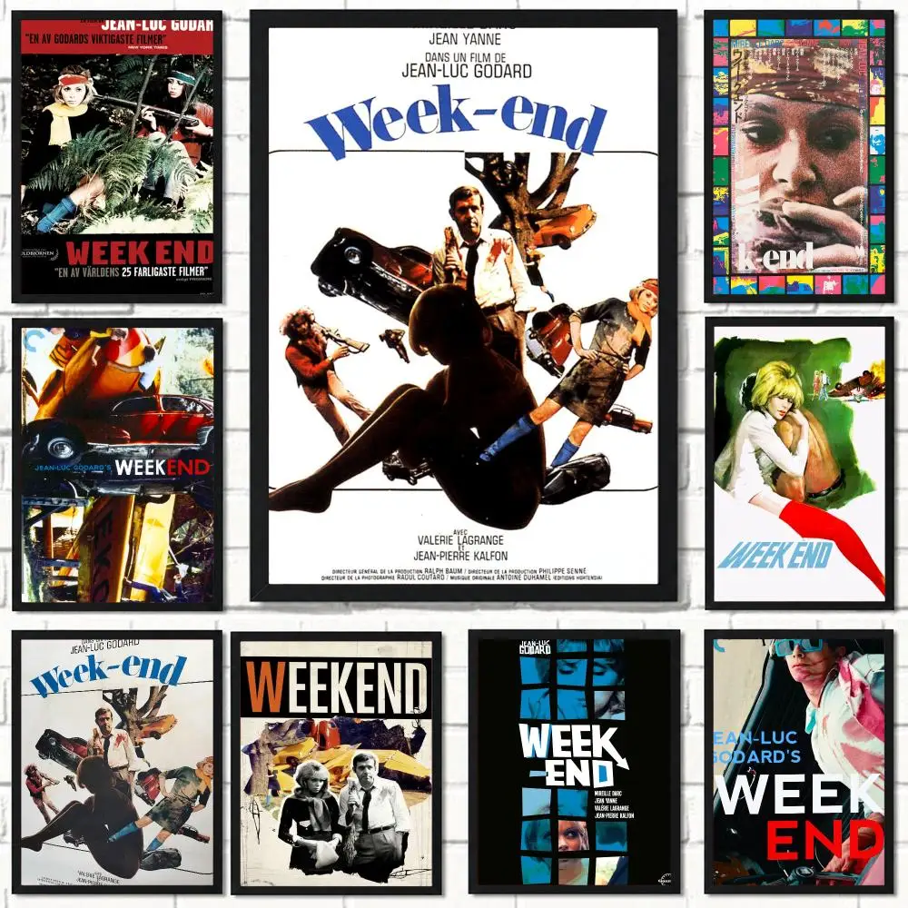 classic movie W-Weekend-D Poster Self Adhesive Wall Decor for Modern Home Cafe Office and Bar