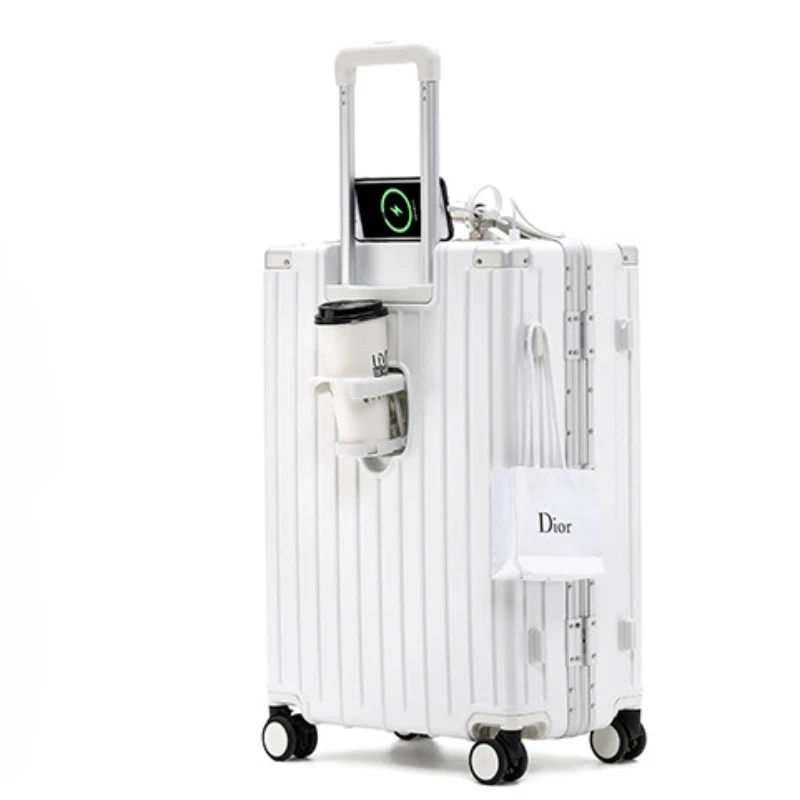 New Aluminum Frame Trolley Case Travel Suitcase Multifunctional Rolling Luggage Large Capacity Trunk High-quality Boarding Box