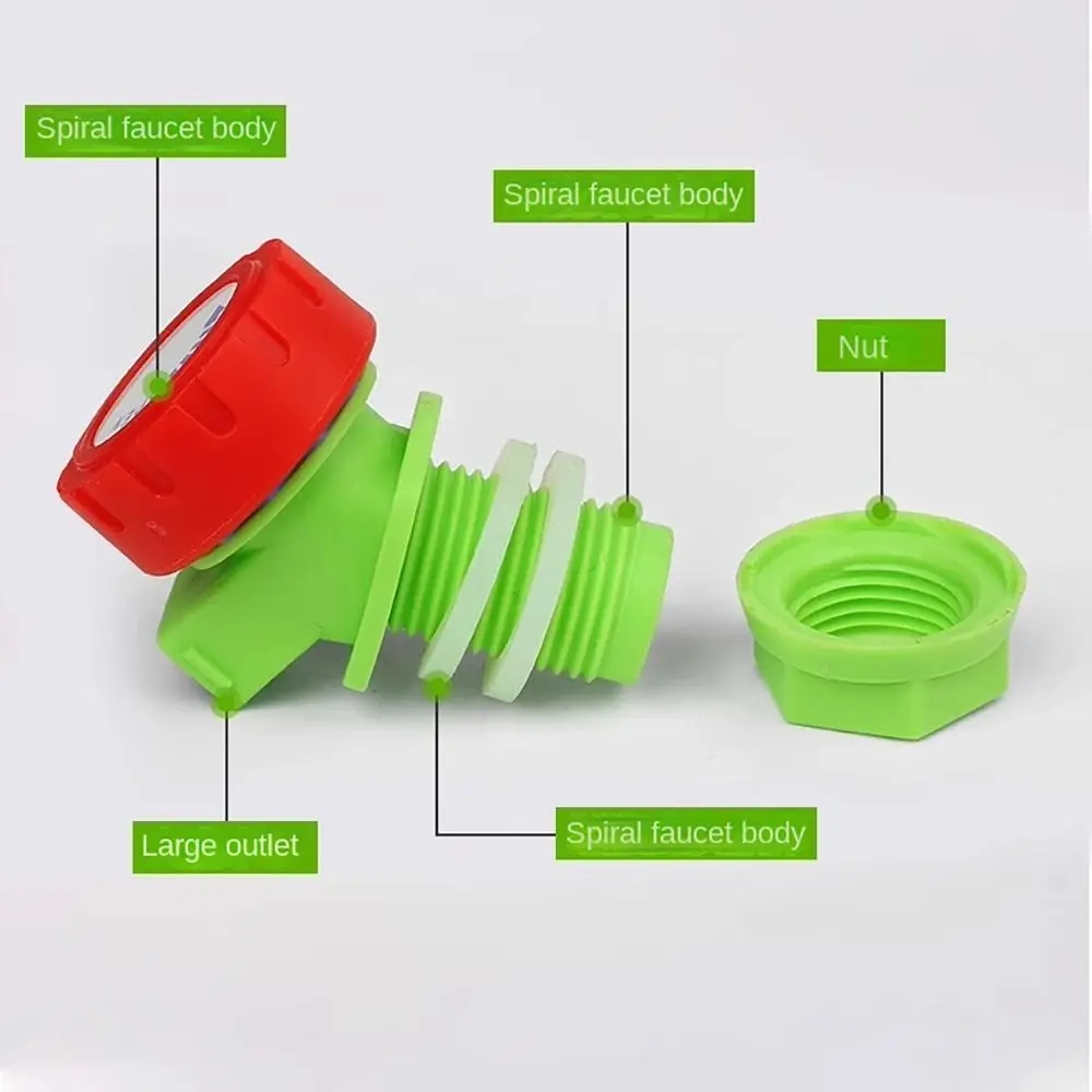 Grifo de cubo de plástico para agua potable, accesorios de cubo de repuesto para acampar, tipo perilla útil