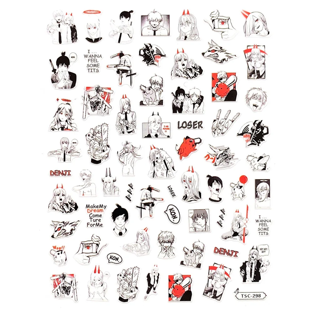 

Newest TSC-298 anime image series 3d nail art sticker nail decal stamping export japan designs rhinestones