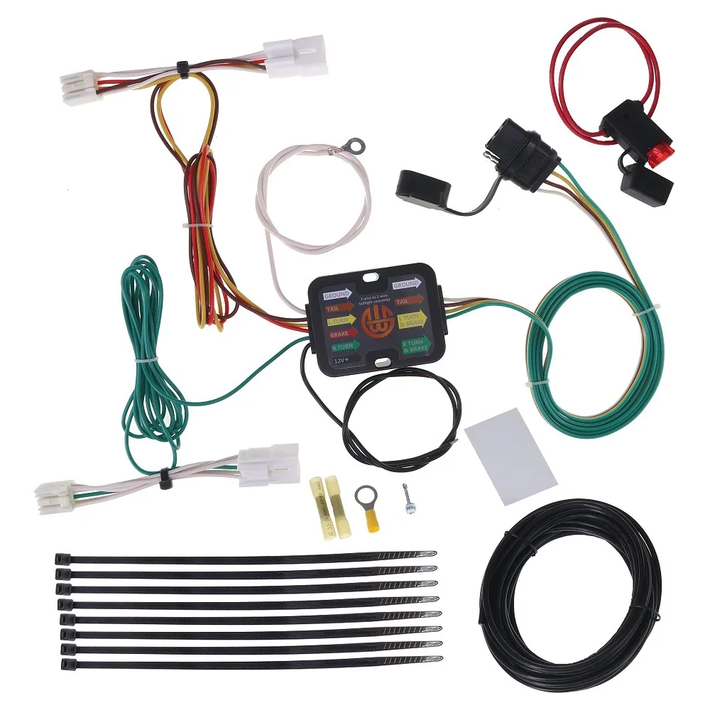 Trailer connector Trailer accessories 4-pin 3-to-2 power converter American car wiring harness trailer accessories