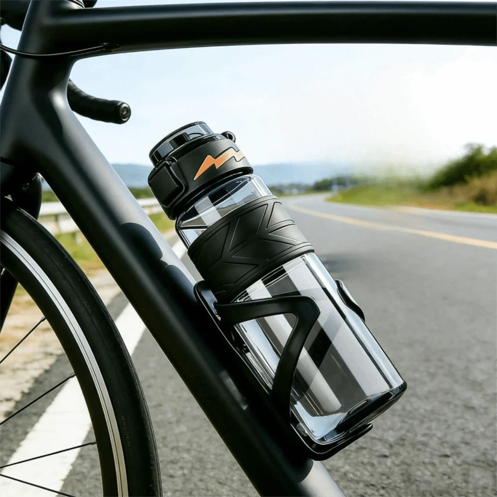 Durable 750/1000ML Sport Water Bottle Bouncing Lid with Straw Fitness Kettle Leak-proof Drop-proof Student Water Bottle Summer
