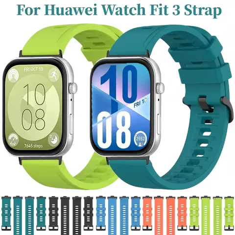 Huawei Fit 4/3 용 실리콘 스트랩 Huawei Fit 4 pro 편안한 손목 밴드 용 스포츠 팔찌 교체 시계 밴드 액세서리
