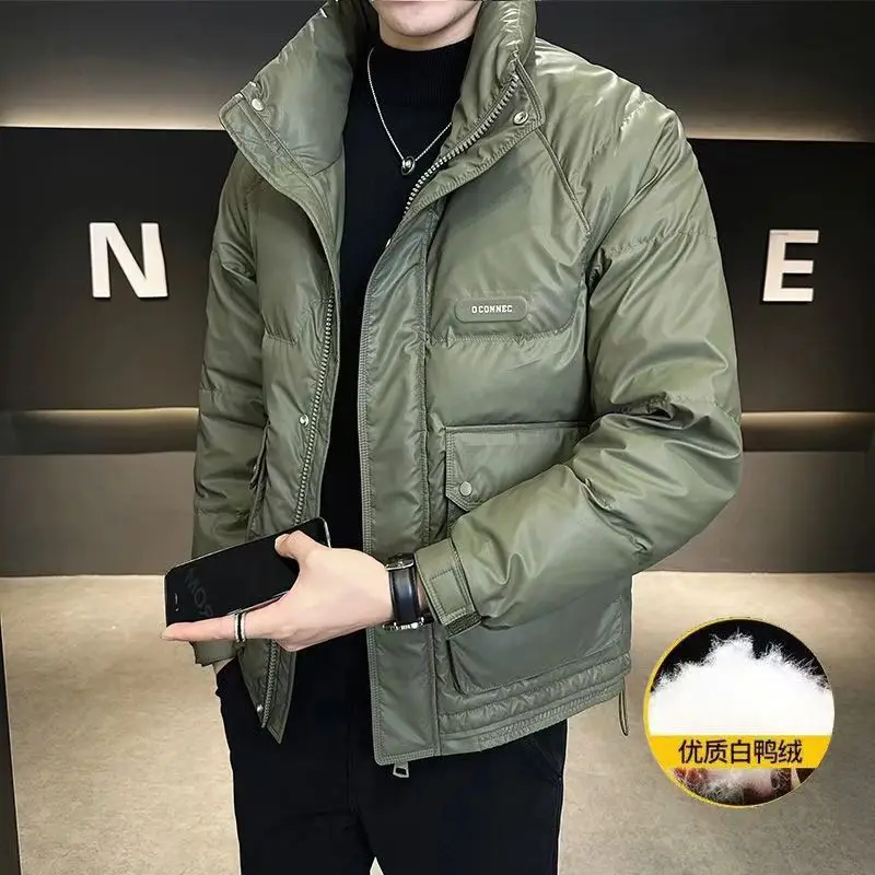 

Luxury Brand Premium Men's Winter Down Jacket Stand Collar Minimalist White Duck Down Jacket Top Trendy Mens Coat Puffer Jacket