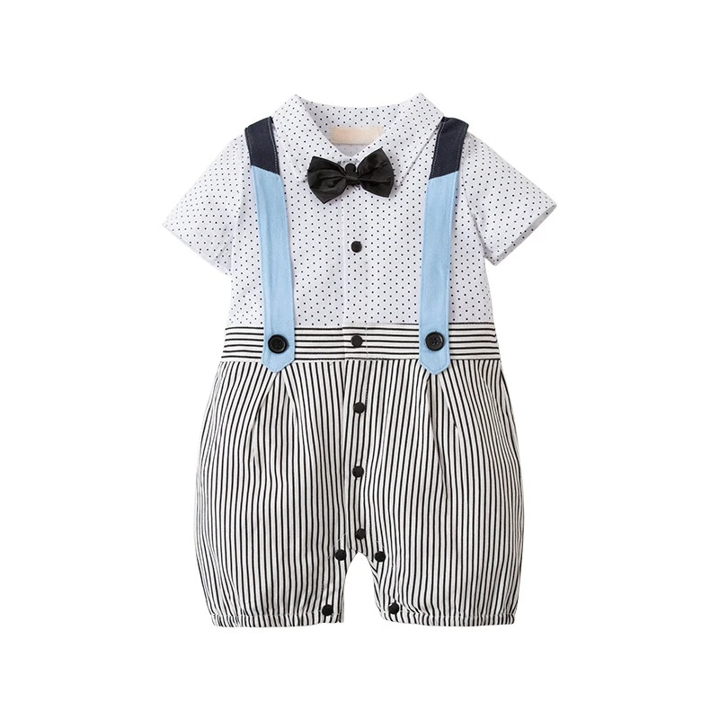 Baby Jungen Gentleman Outfits Anzüge Kleidung Sommer Kinder Einteiliges Strampler Baby Jungen Kleidung