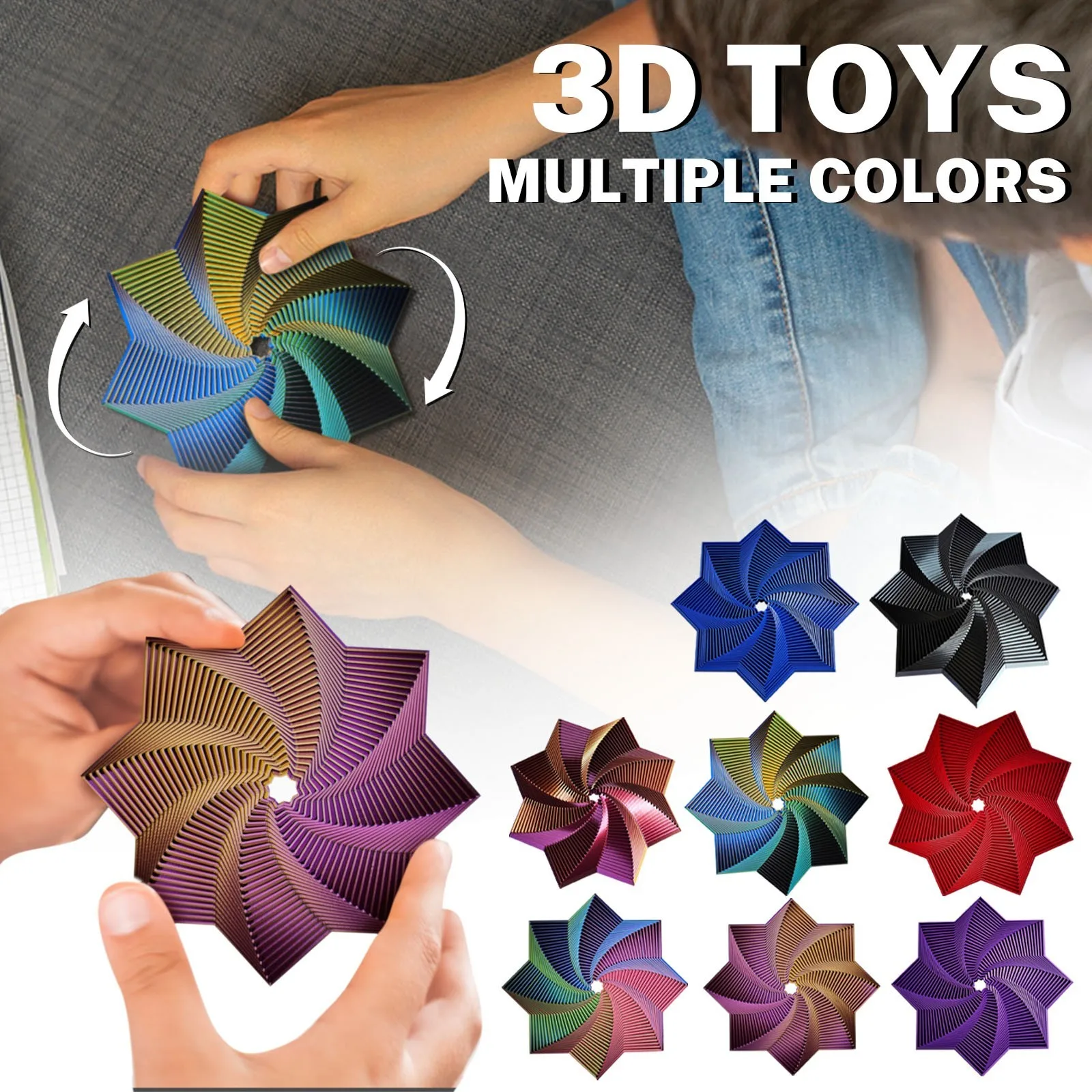 

3d Octagon Spiral Toy 3d Printed Toy 3d Printing Octagon Gear Toy Mindful Meditation Tool Sensory Toys For Adults 12.5x12.5cm