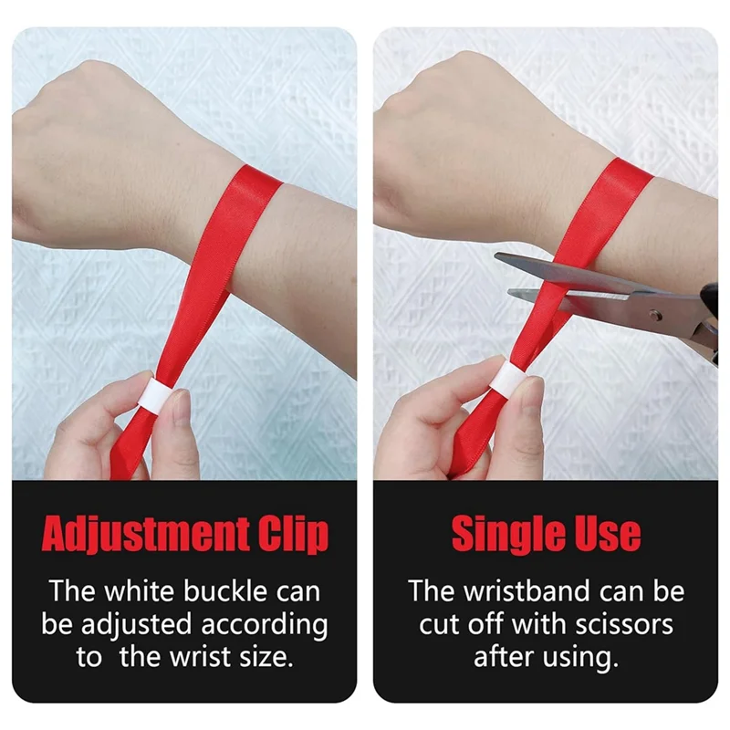 Y43A-100 Pcs Cloth Event Wristbands, Colored Wrist Bands For Events, For Lightweight Concert Wrist Strap