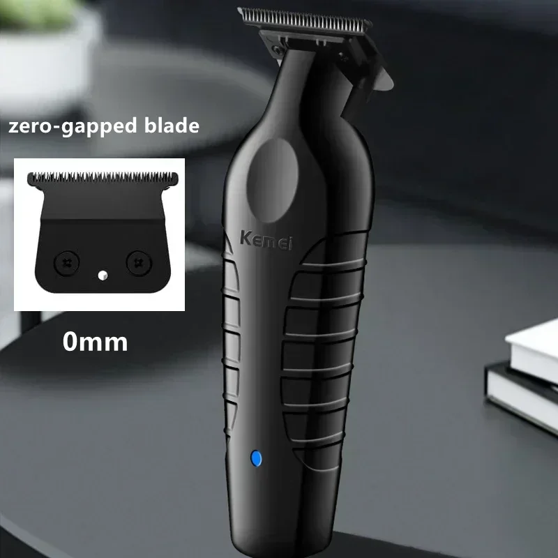 Kemei-Aparador elétrico sem fio profissional para homens, cortador de cabelo para barba, máquina de corte de cabelo, recarregável, 0mm, 2299