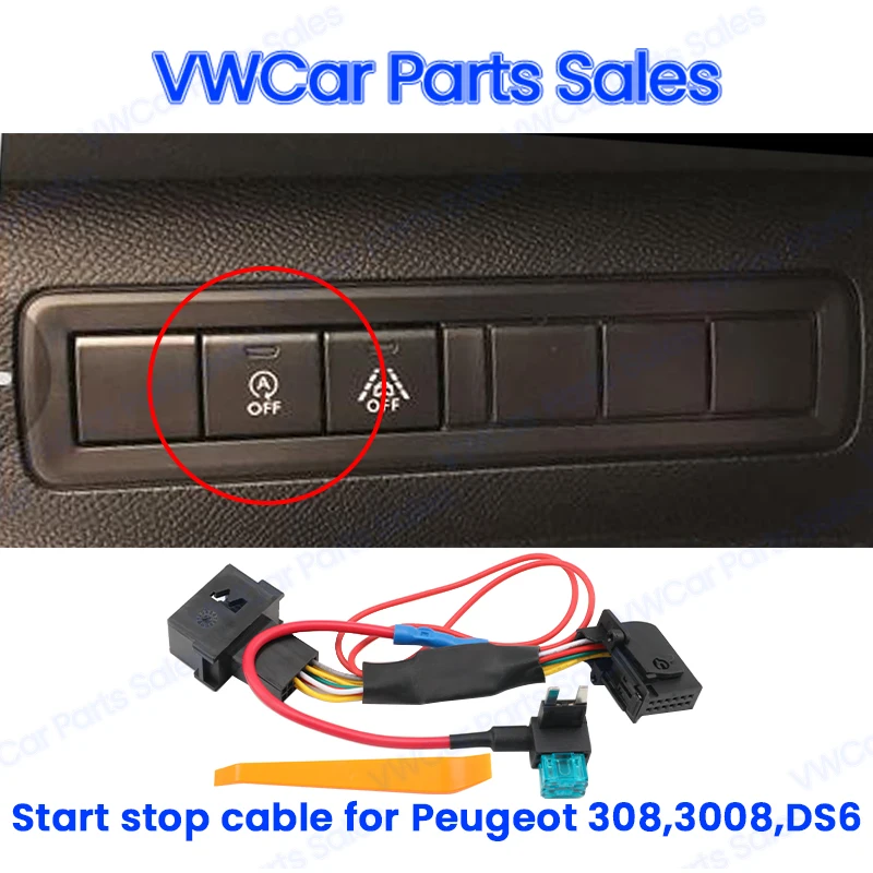 

For Citroen Peugeot 308 3008 DS6 Car Automatic Stop Start Engine System Off Closer Control Sensor Plug Smart Stop Cancel Cable