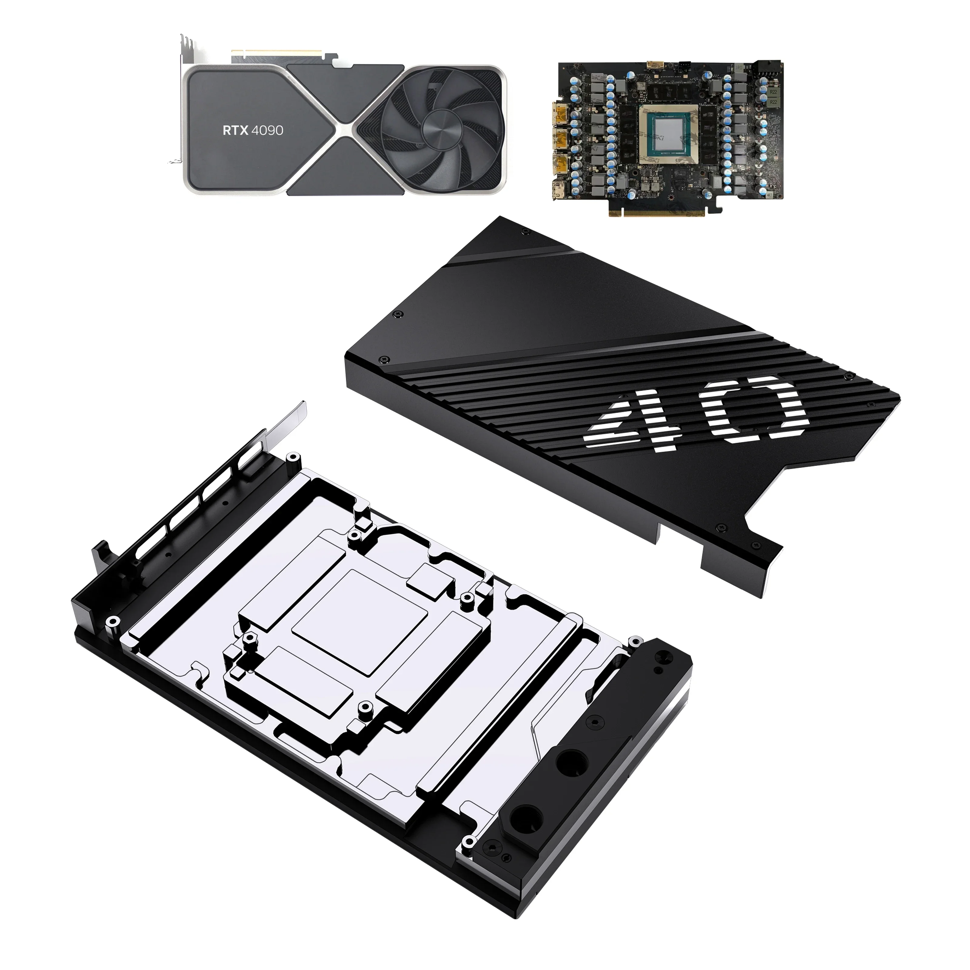 

Водяной блок Granzon GBN-RTX4090H для NVIDIA GeForce RTX 4090 AIC Reference Edition, графическая карта/материал T2, красная медь