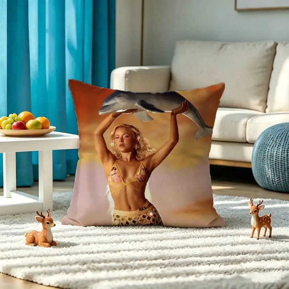 Zara Larsson Midnight Sun Pillow Case Square Double-Sided Sofa Cushion Cover Bedroom Bedside Pillow