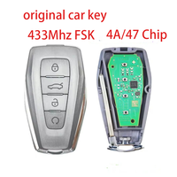 Original Smart Remote Key 4 Button Geely Car Keyless For Coolray 433Mhz FSK 4A/47 Chip Okavango Azkarra Atlas X7