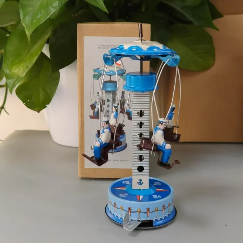 

Collect Metal Tin Navy Training Rotating Tower Retro Wind Up Toys Mechanical Toy Clockwork Toys Doll Models Gifts