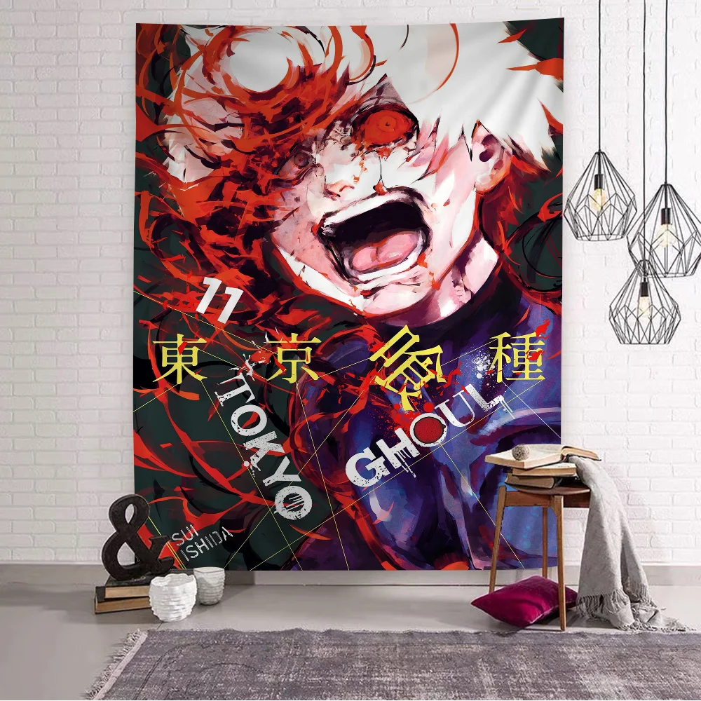 Anime Tokyo Ghoul Hanging Bohemian Tapestry Cheap Hippie Wall Hanging Bohemian Wall Tapestries Mandala Wall Hanging Home Decor