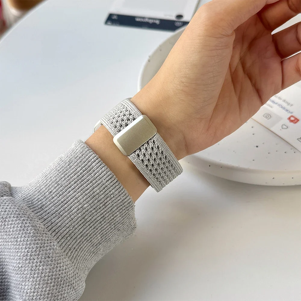 Nylon Magnetic Band for Apple Watch 45mm 41mm 44 40mm Series 10 46mm 42mm Soft Bracelet for IWatch Ultra 49mm 9 7 8 6 5 4 Strap image 6