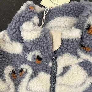 Cottonjacke gedruckt Schwan für Babys Jungen und Mädchen, heiße Kapuzenjacke, Lammwolle, Winter, Herbst, 2024 10 Hauptverkäufe Sueter Swan - №8