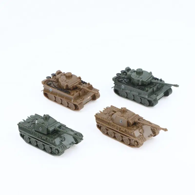 2Pcs 4D 1/144 Finished Tank Infantry Vehicle Model Realistic Rocket Launcher Military Toy for Hobby Collection