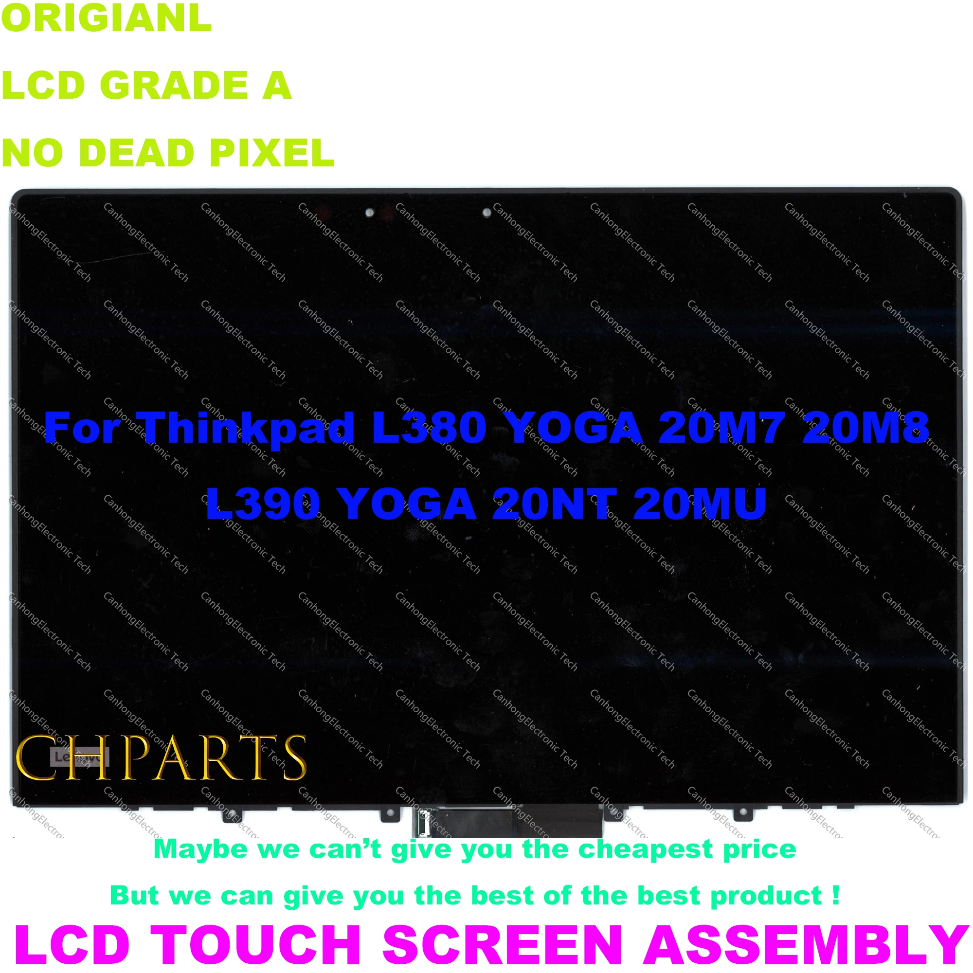 para lenovo thinkpad l380 yoga 20m7 20m8 l390 yoga 20nt 20nu portatil lcd tela de toque digitador assembleia com quadro 133 1080p 01