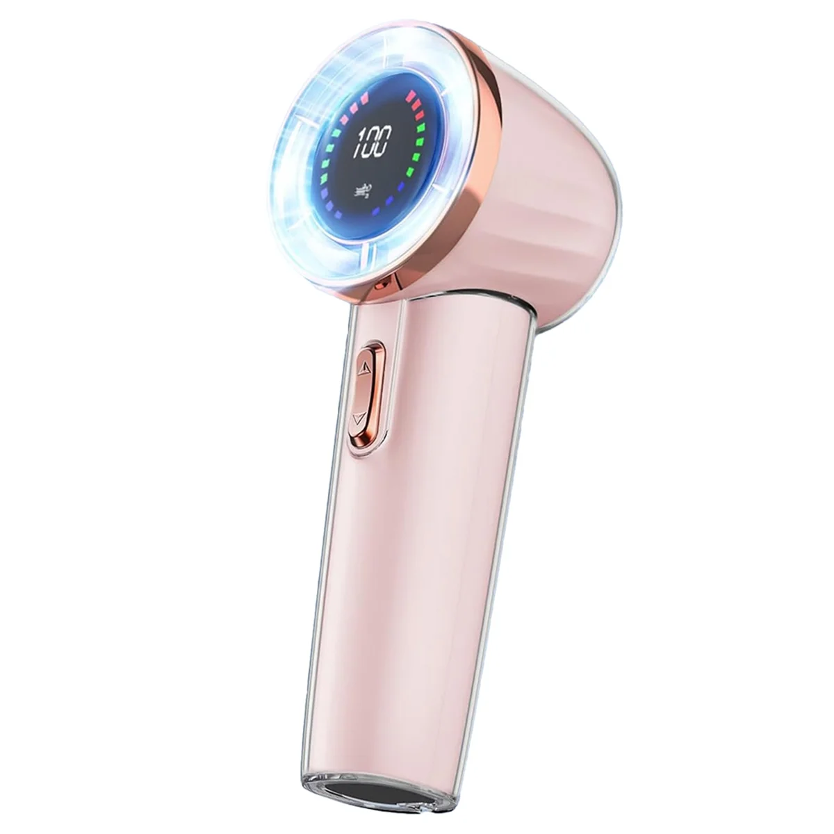 

A04V Portable Handheld Fan, Speed(1-100) Adjustable Turbo Mini Fan, Rechargeable Portable Fan with Digital Display,B