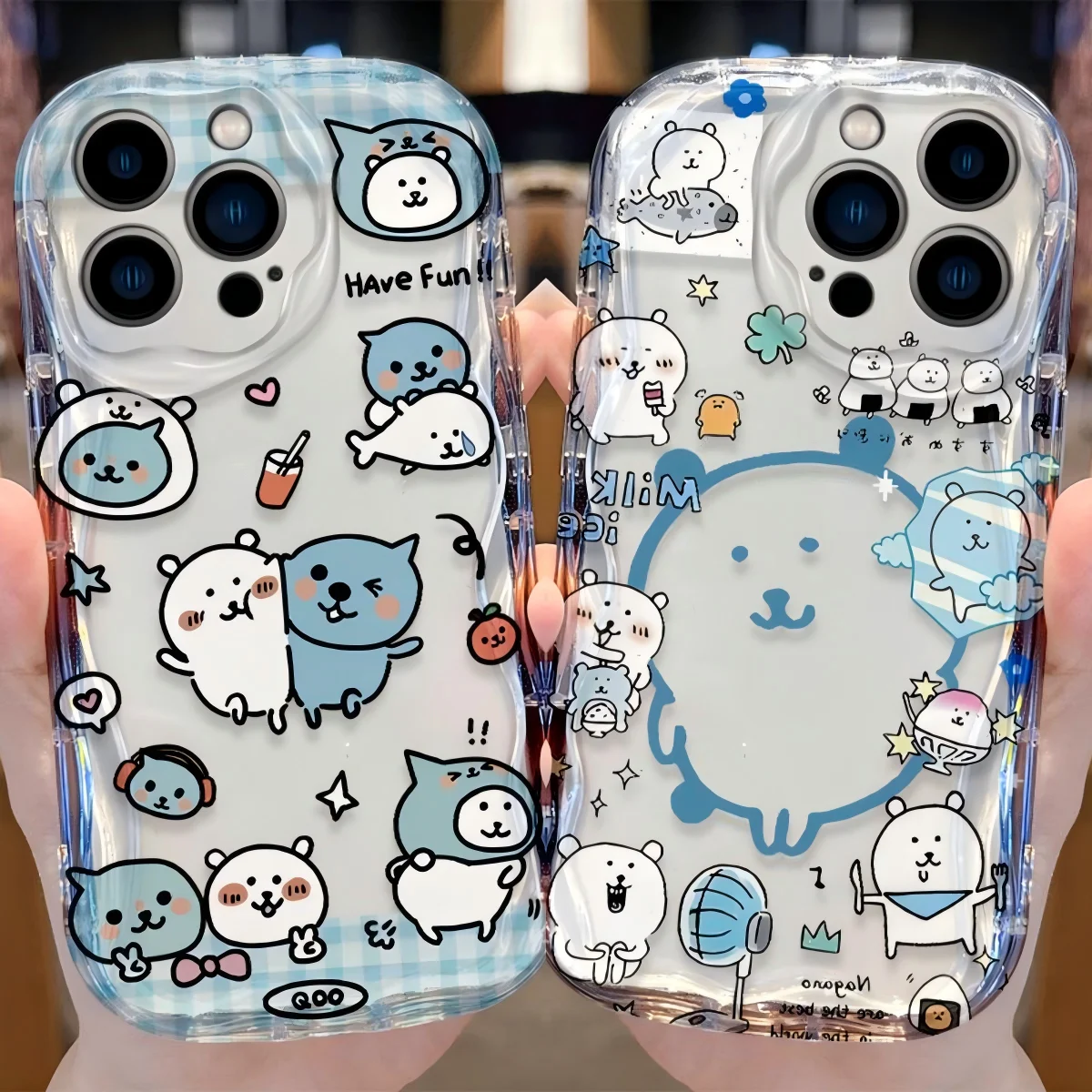 Чехол для телефона с мультяшным медведем Qoos для Samsung Galaxy S26 S25 S24 S23 S21 S20 FE Plus Ultra F06 4G 5G, 3D-волнистая мягкая задняя крышка из ТПУ