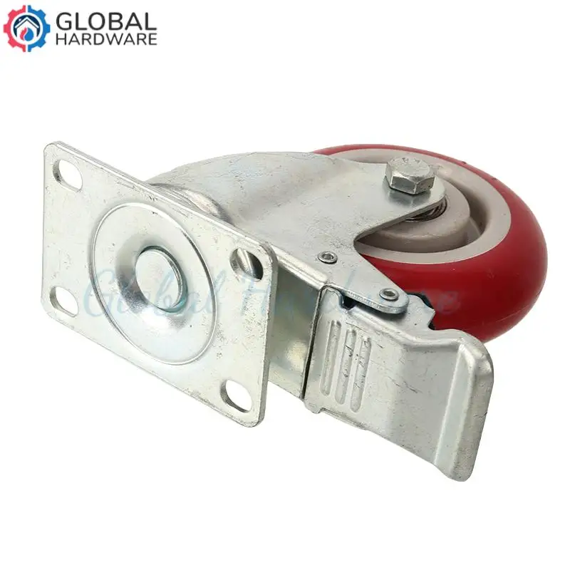 

4 Inch Universal Casters: 360° Swivel Silent Operation Brake Included Suitable for Furniture Wear-Resistant Platform Trolley
