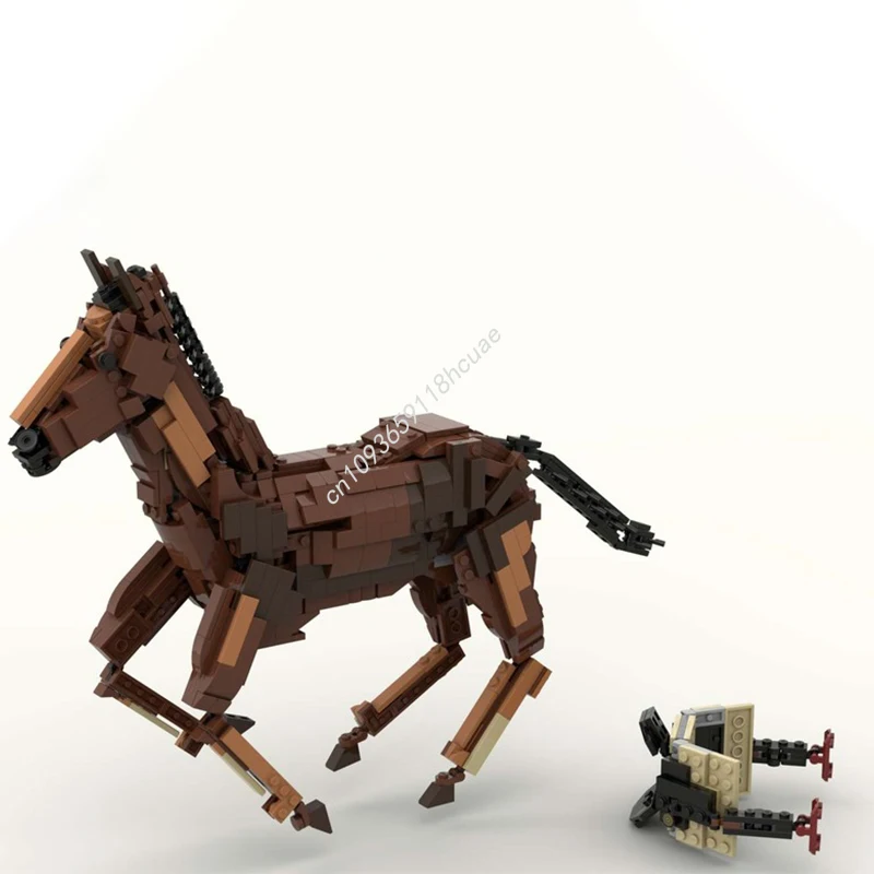 

1117pcs MOC The Western Horse Modular Buildings Gift DIY Educational Building Block Designed for Kids Christmas Gift