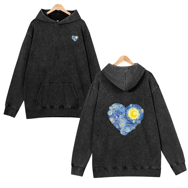 Starry Sky Story Trendy Fashion New Round Neck Women's Hoodie Men's Hoodie Sports Shirt y2k Clothing Couple's Wear