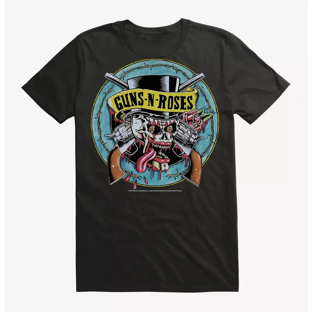 Guns N' Roses Suicide Skull Band T-Shirt Cotton Graphic Tee Men Women Summer Streetwear