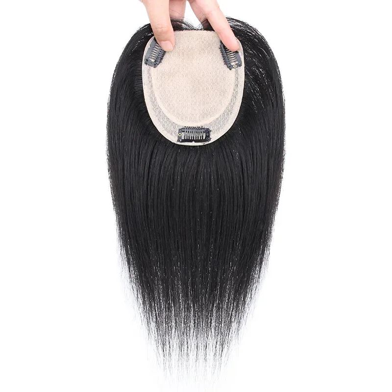 شعر بشري خفيف الوزن، قطعة شعر شبكية نانو، جزء علوي طبيعي يزيد بسرعة حجم المبيعات للنساء، غطاء ترقق الشعر الرمادي