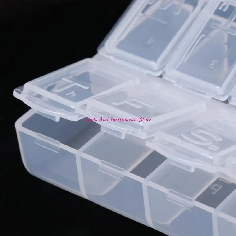 8 Grids Plastic Storage Box for Case Home Jewelry Beads for Pill Boxes C7AC