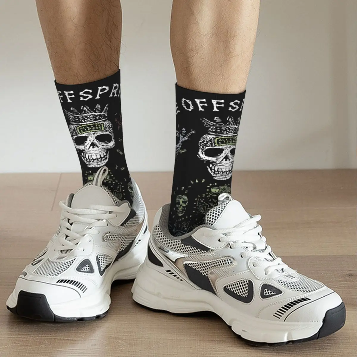 Cool The Offspring Ethereal Nocturne Basketball Socks Polyester Crew Socks for Women Men Breathable