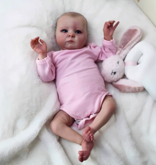 16 inch Reborn Baby Doll Princess Birthday Gift Silicone Vinyl Finished Painted Collectible  Art Collection Doll Gift For Girls