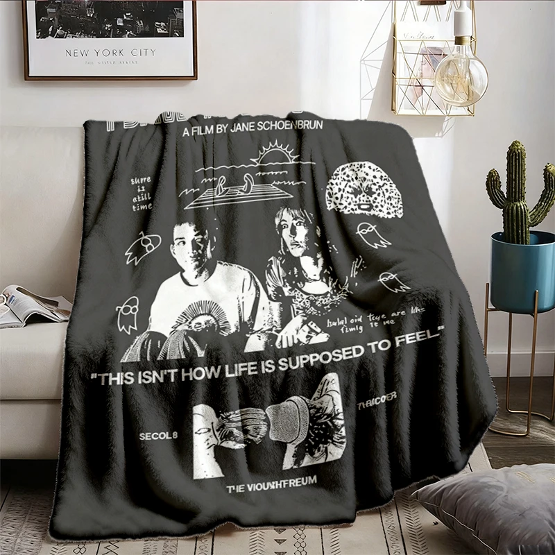 I Saw the TV Glow Movie 2024 Unisex Softstyle T, Flannel Blanket, Horror/Fantasy Flannel Throw, Creepy Television Design