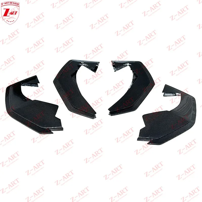 Z-ART Dry Carbon Fiber Rear Diffuser Fin for Lamborghini Revuelto Prepreg Carbon Fiber Rear Diffuser kit Fin Raiser