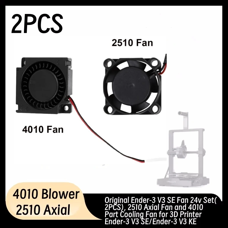 

Ender 3 V3 SE Fans, 4010 Blower Fan DC 24V 2510 Axial Cooling Fan for Ender 3 V3 SE/V3 KE 3D Printer Accessories Replacement