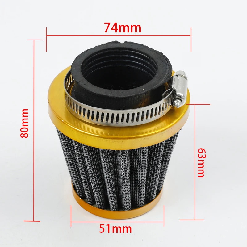 Alconstar 35 38 42 45 50 55 58mm mushroom head air filter intake pipe modified scooter for KOSO MIKUNI OKO KEIHI carburetor