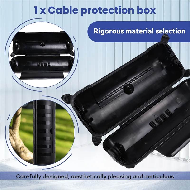 

Extension Cord Plug Connection Protective Safety Cover Waterproof Indoor Outdoor String Christmas Lights Cover Black