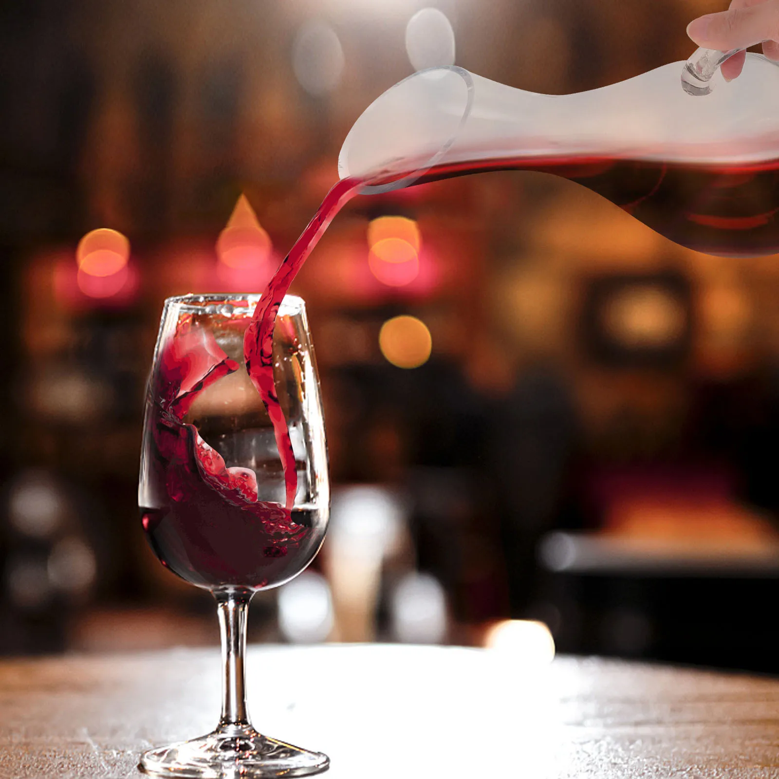 

Decanter 1800 Ml Transparent Glass Convenient Pouring Suitable Many Occasions Glass Wine Decanter Sturdy Drink Bottle