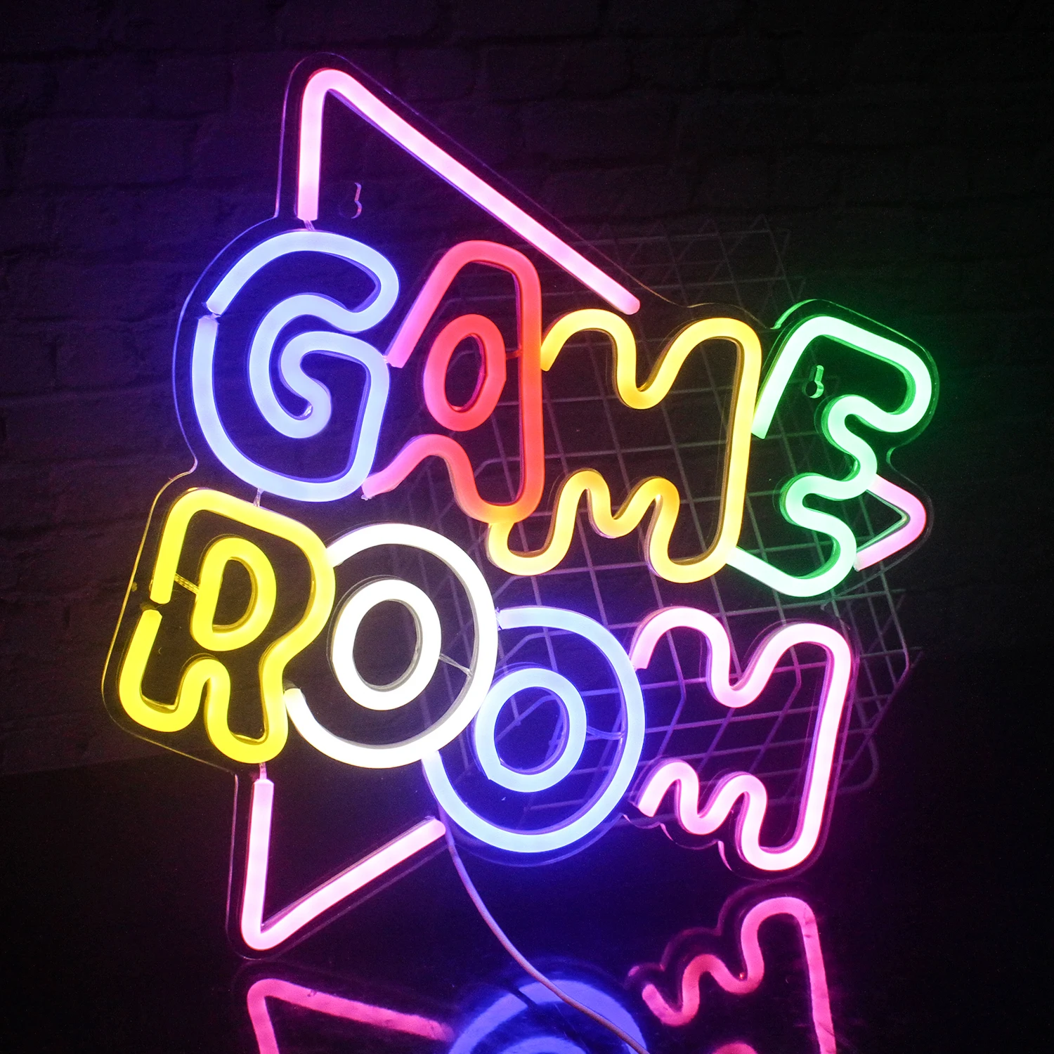 Enseigne néon LED « Game Room », décoration murale à lumière néon à intensité variable alimentée par USB, parfaite pour les chambres à coucher, les fêtes, les mariages et les célébrations d'anniversaire, pour les garçons