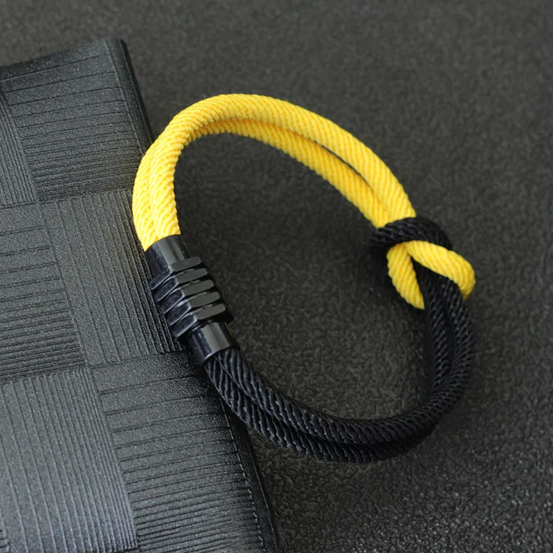 Noter Color Block Ukrainian Bracelet Men Women Yellow Blue Rope Braclet Concentric Knot Couple Braslet Lovers Gift Cord Chain