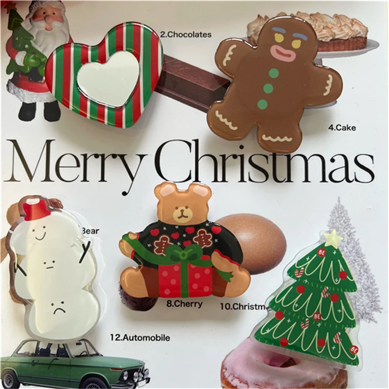 

Милый рождественский снеговик, ручка для телефона, держатель Tok Griptok, кольцо для iPhone 17, аксессуары, милый пряничный человечек, подставка для телефона, держатель