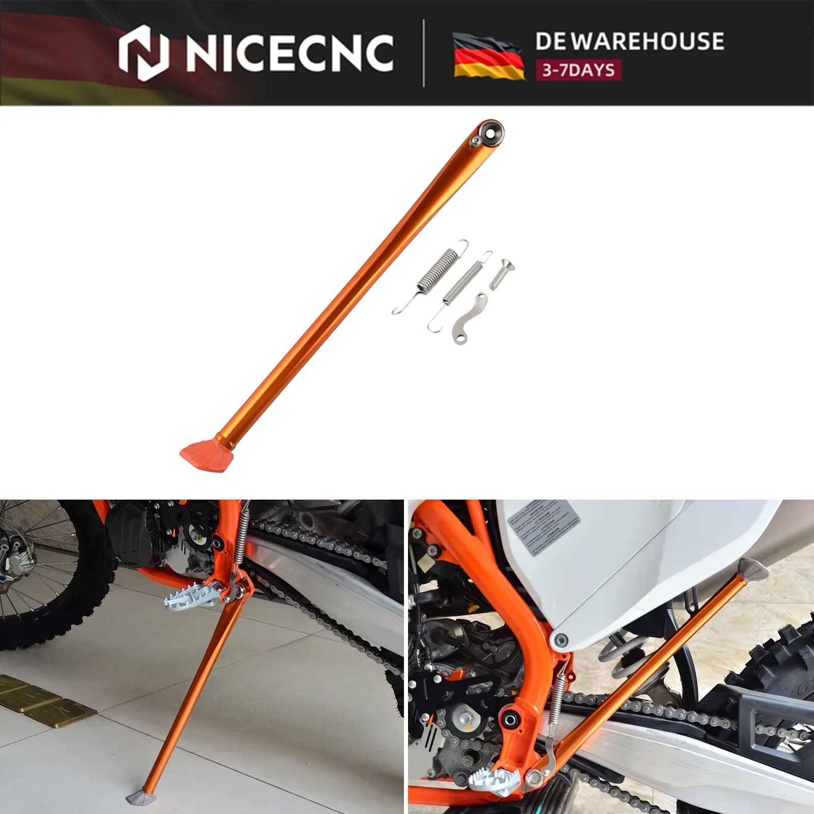 Image of Für KTM 2017-2023 EXC 300 EXC 250 EXCF 350 EXC 450 Seitenständer XCW TPI 300 XC XCF XCF-W 2017-2022 Für Husqvarna TE 300
